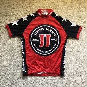 Verge Jimmy John’s Cycling Jersey Short Sleeve Men’s Small Red Black Bike